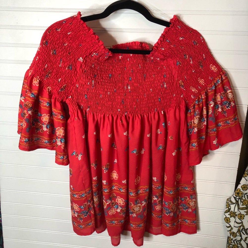 Bell sleeve top